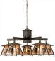 40" Scotch Pine 5 Light Chandelier detail view