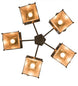 40" Scotch Pine 5 Light Chandelier detail view
