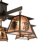 40" Scotch Pine 5 Light Chandelier detail view