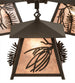 40" Scotch Pine 5 Light Chandelier detail view