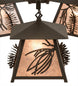 40" Scotch Pine 5 Light Chandelier detail view