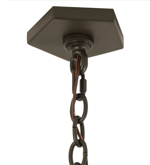40" Scotch Pine 5 Light Chandelier detail view