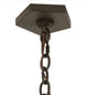 40" Scotch Pine 5 Light Chandelier detail view