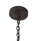 43" Barrel Stave Madera 8 Light Chandelier detail view