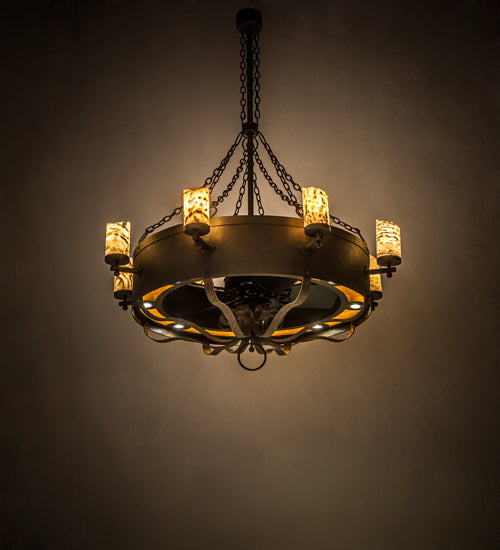 54 inch Parnella 8 Light Chandel-Air detail view