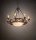 42" Delano 8 Light Bowl Chandelier detail view
