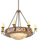 42" Delano 8 Light Bowl Chandelier detail view