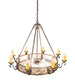42" Delano 8 Light Bowl Chandelier detail view