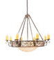 42" Delano 8 Light Bowl Chandelier detail view
