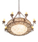 42" Delano 8 Light Bowl Chandelier detail view