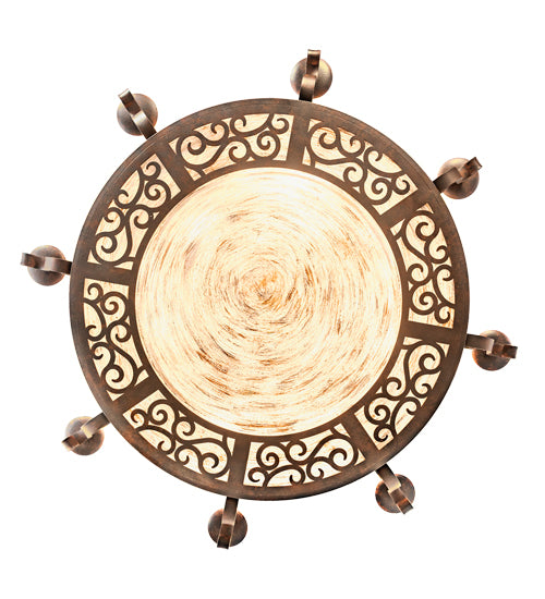 42" Delano 8 Light Bowl Chandelier detail view