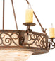 42" Delano 8 Light Bowl Chandelier detail view