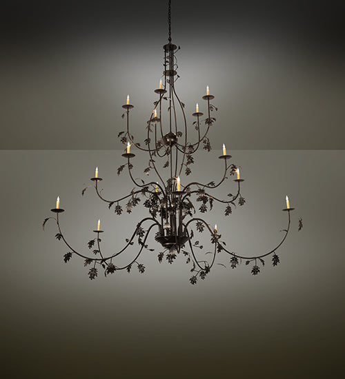 96" Oak Leaf 15 Light Chandelier hero view
