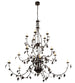 96" Oak Leaf 15 Light Chandelier detail view