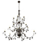 96" Oak Leaf 15 Light Chandelier detail view