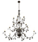 96" Oak Leaf 15 Light Chandelier detail view