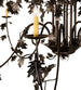 96" Oak Leaf 15 Light Chandelier detail view
