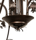 96" Oak Leaf 15 Light Chandelier detail view