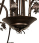 96" Oak Leaf 15 Light Chandelier detail view