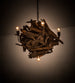 30 inch Driftwood 6 Light Chandelier detail view