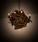 30 inch Driftwood 6 Light Chandelier detail view
