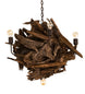 30 inch Driftwood 6 Light Chandelier detail view