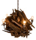 30 inch Driftwood 6 Light Chandelier detail view
