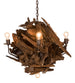 30 inch Driftwood 6 Light Chandelier detail view