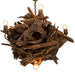 30 inch Driftwood 6 Light Chandelier detail view