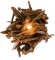 30 inch Driftwood 6 Light Chandelier detail view