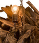 30 inch Driftwood 6 Light Chandelier detail view
