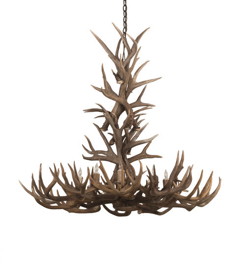 43" Antlers Whitetail Deer 8 Light Chandelier detail view