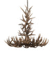 43" Antlers Whitetail Deer 8 Light Chandelier detail view