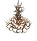43" Antlers Whitetail Deer 8 Light Chandelier detail view