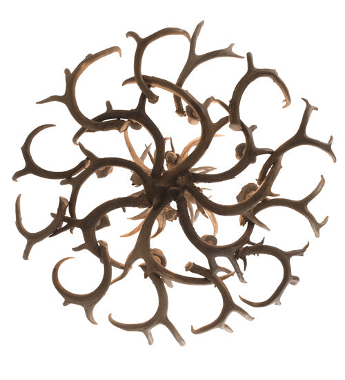 43" Antlers Whitetail Deer 8 Light Chandelier detail view