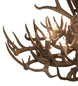 43" Antlers Whitetail Deer 8 Light Chandelier detail view