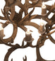 43" Antlers Whitetail Deer 8 Light Chandelier detail view