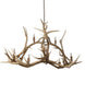 66.5" Antlers Elk 10 Light Oblong Chandelier detail view