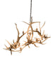 66.5" Antlers Elk 10 Light Oblong Chandelier detail view
