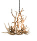 66.5" Antlers Elk 10 Light Oblong Chandelier detail view