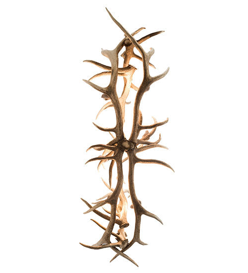66.5" Antlers Elk 10 Light Oblong Chandelier detail view