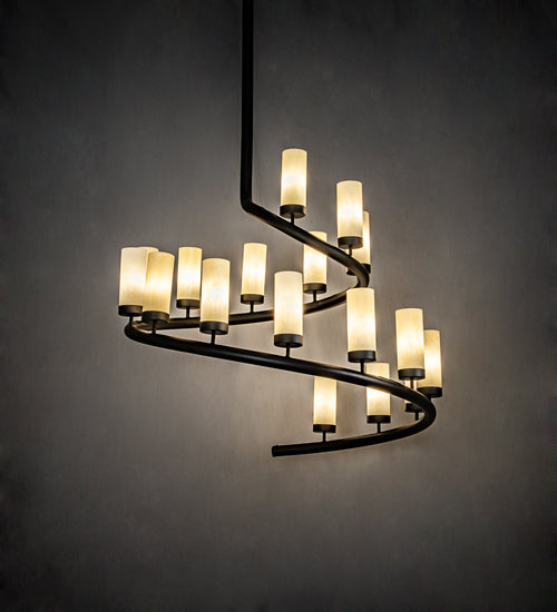 60" French Horn 17 Light Chandelier hero view
