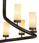 60" French Horn 17 Light Chandelier detail view