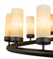 60" French Horn 17 Light Chandelier detail view