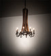 20" Barrel Stave Madera 8 Light Chandelier detail view