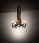 20" Barrel Stave Madera 8 Light Chandelier detail view