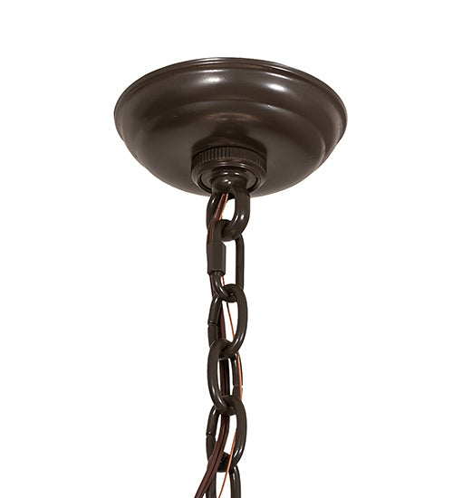20" Barrel Stave Madera 8 Light Chandelier detail view