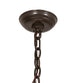 20" Barrel Stave Madera 8 Light Chandelier detail view