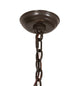 20" Barrel Stave Madera 8 Light Chandelier detail view