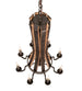 20" Barrel Stave Madera 8 Light Chandelier detail view